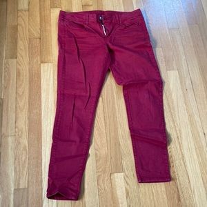 AE burgundy jeggings